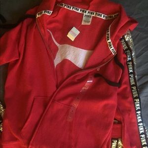 Victoria’s Secret Red Pepper Bling Jogger Set
